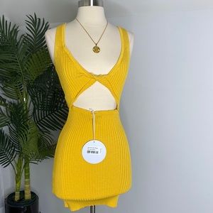 Yellow Reversible Mini Dress